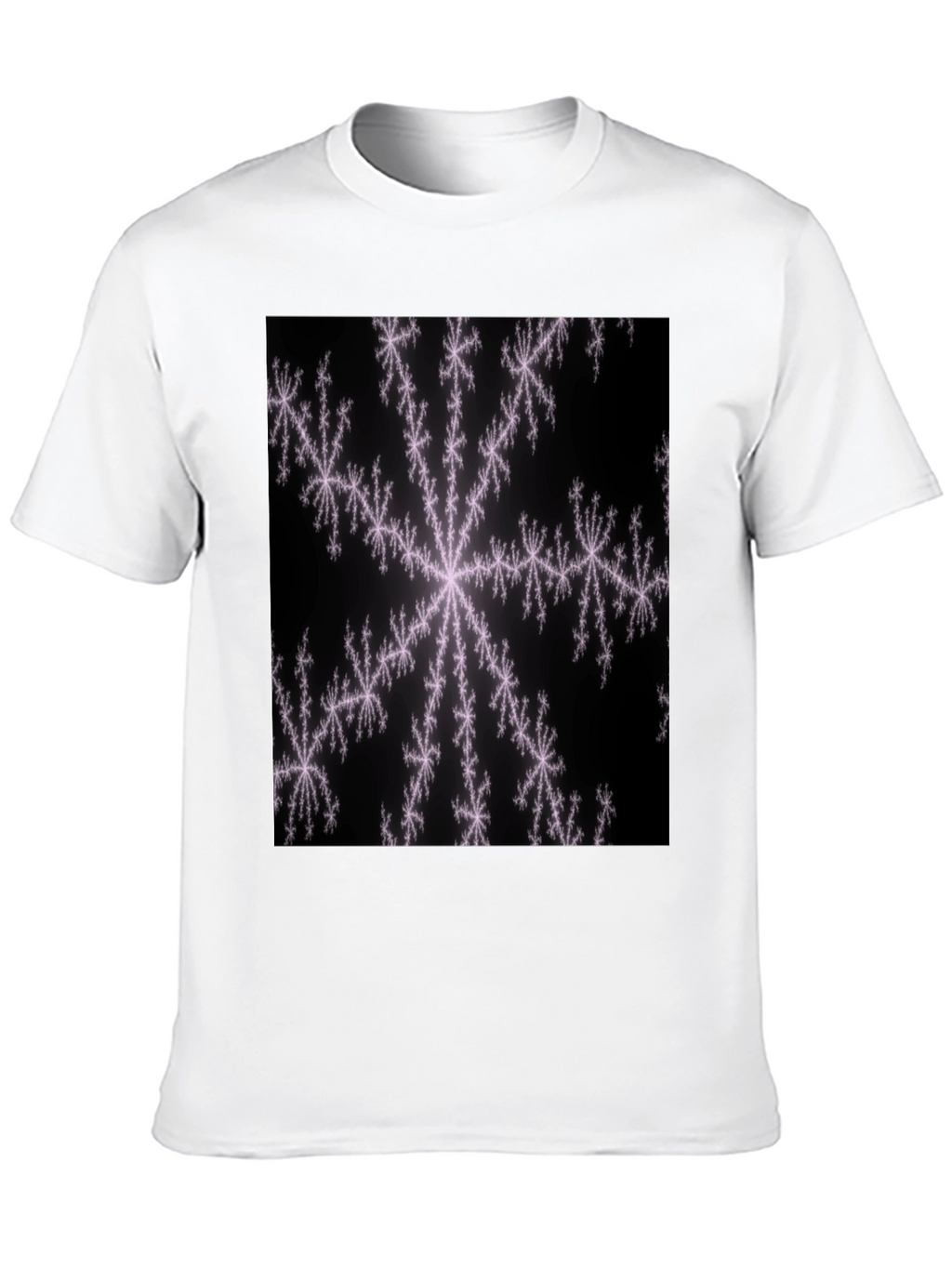 Fractal Snowflake Black T-Shirt
