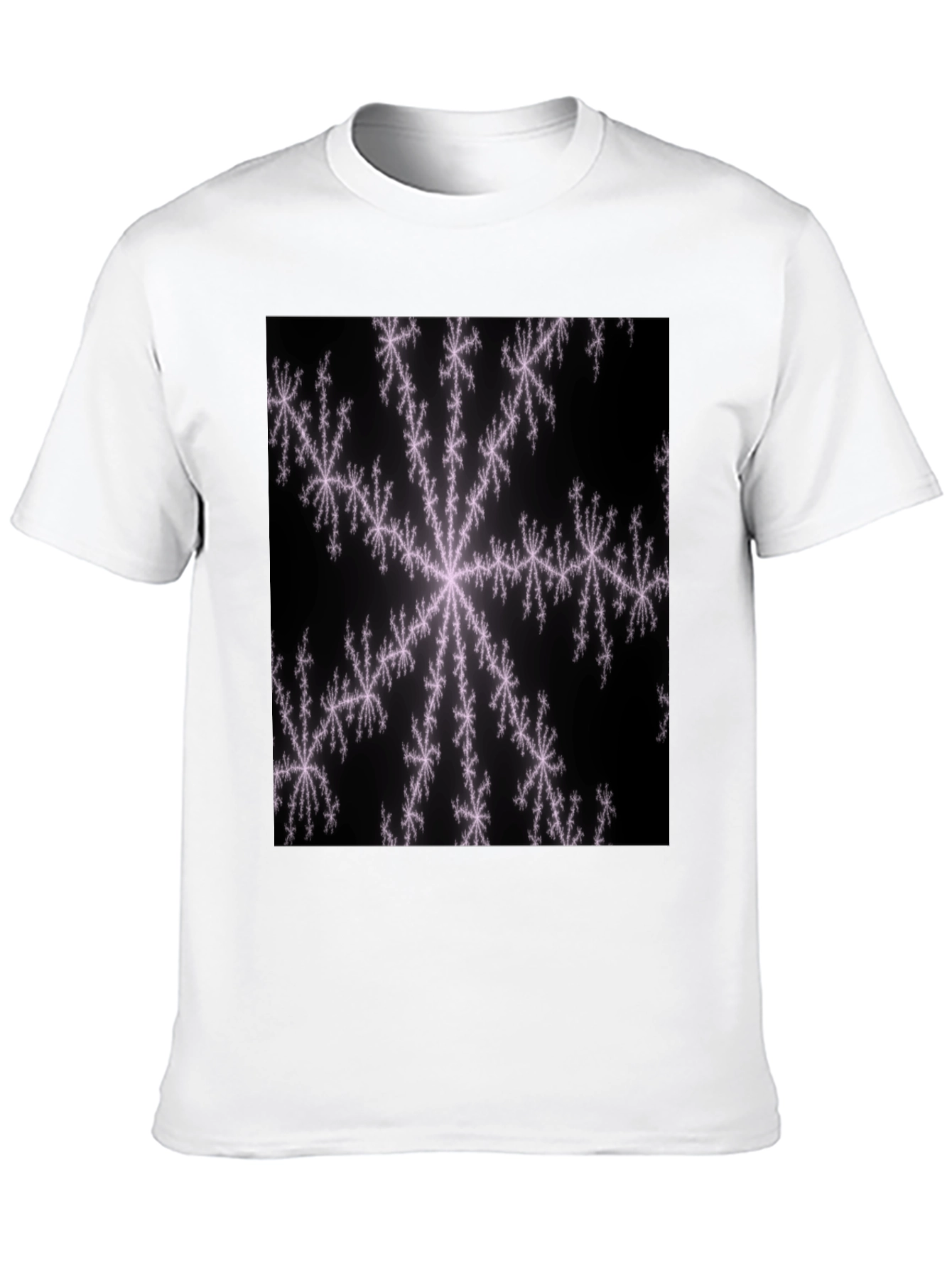 Fractal Snowflake Black T-Shirt