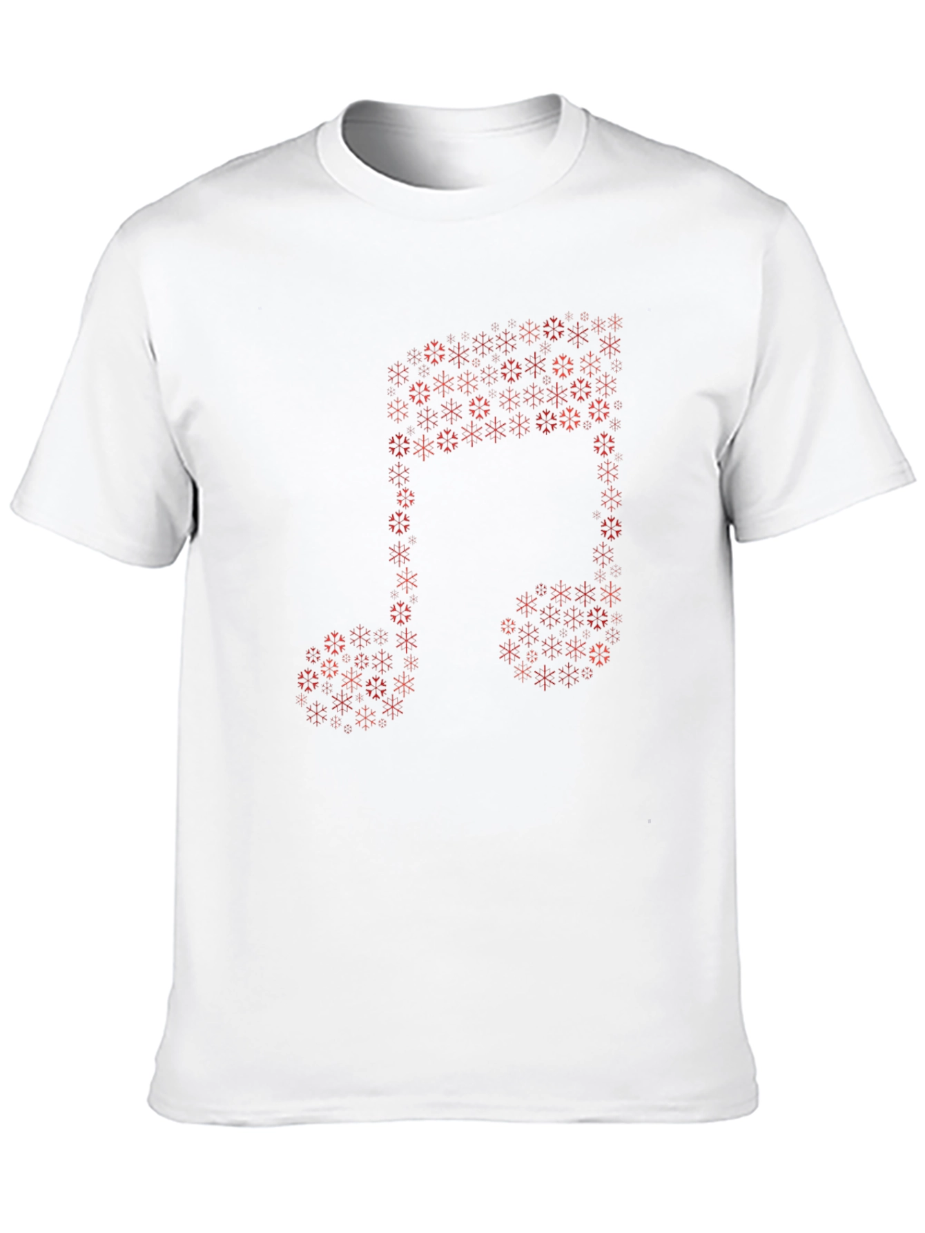 Musical Note Snowflake Graphic Tee - Black Cotton