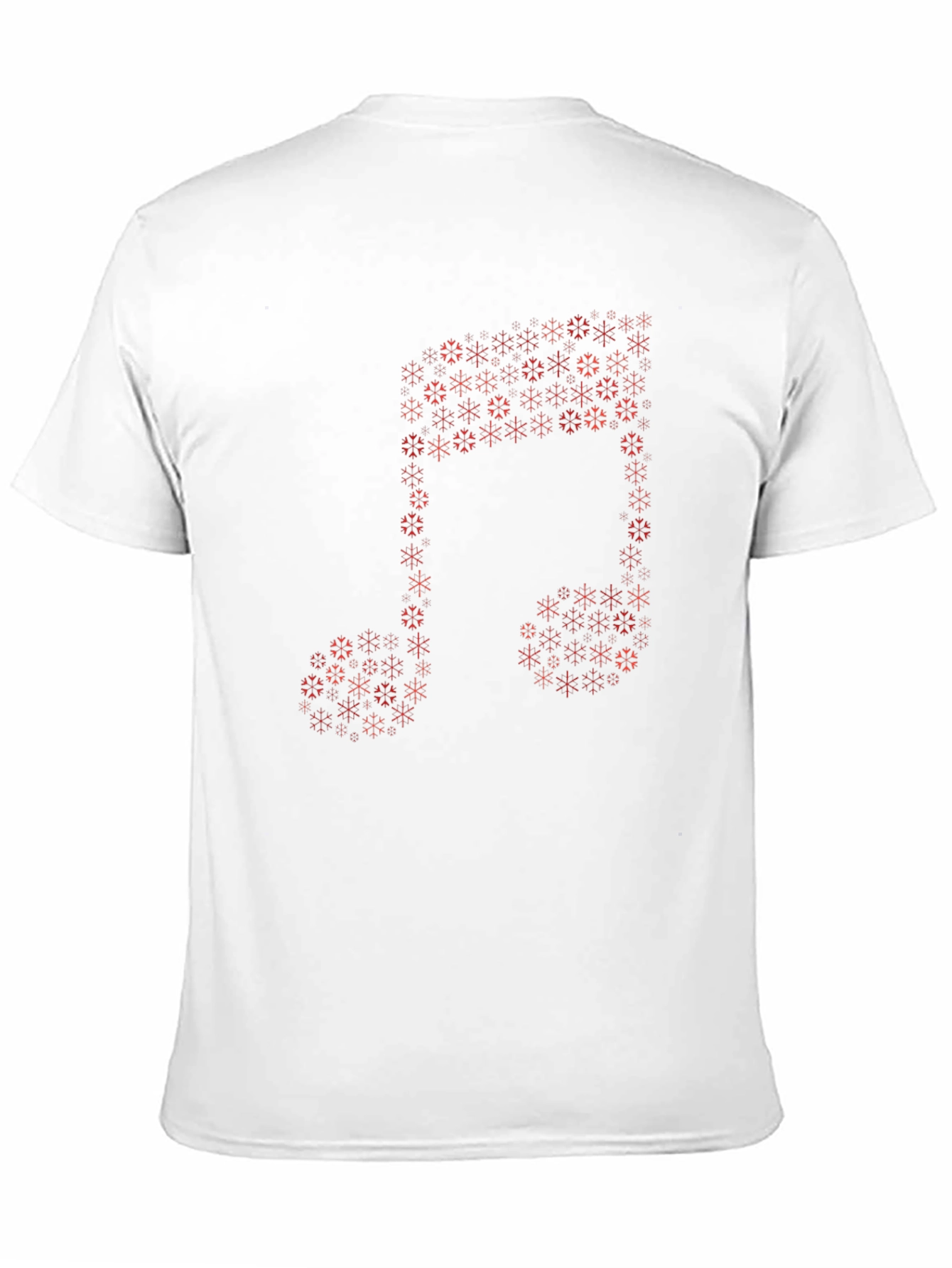 Musical Note Snowflake Graphic Tee - Black Cotton