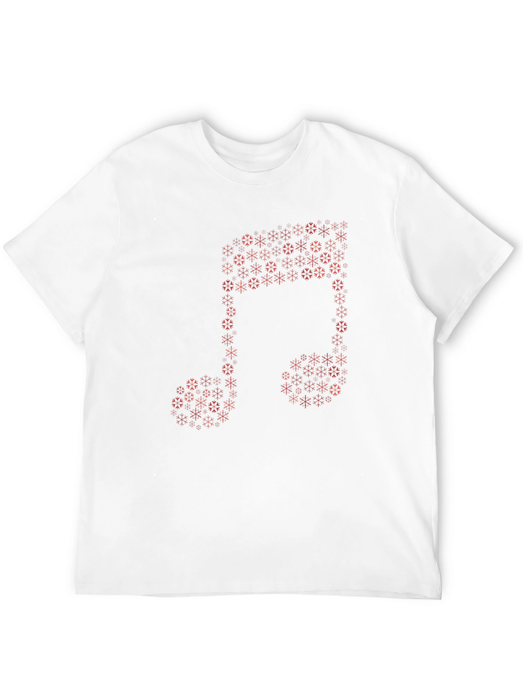 Musical Note Snowflake Graphic Tee - Black Cotton