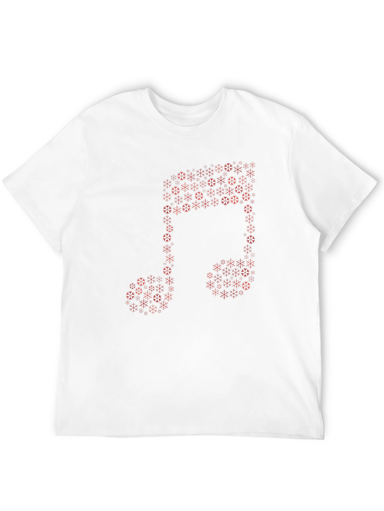 Musical Note Snowflake Graphic Tee - Black Cotton
