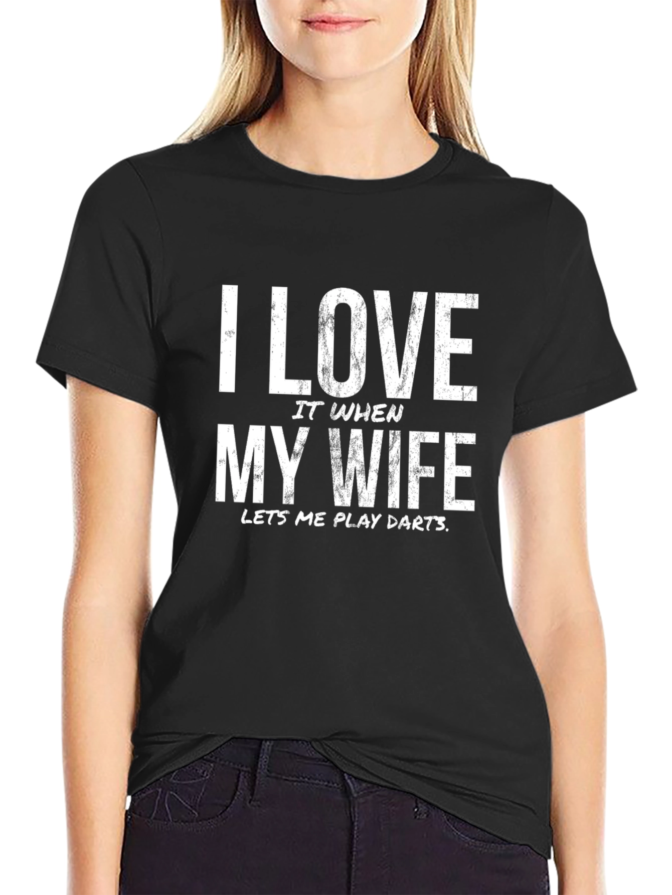 I Love My Wife Darts Graphic T-Shirt