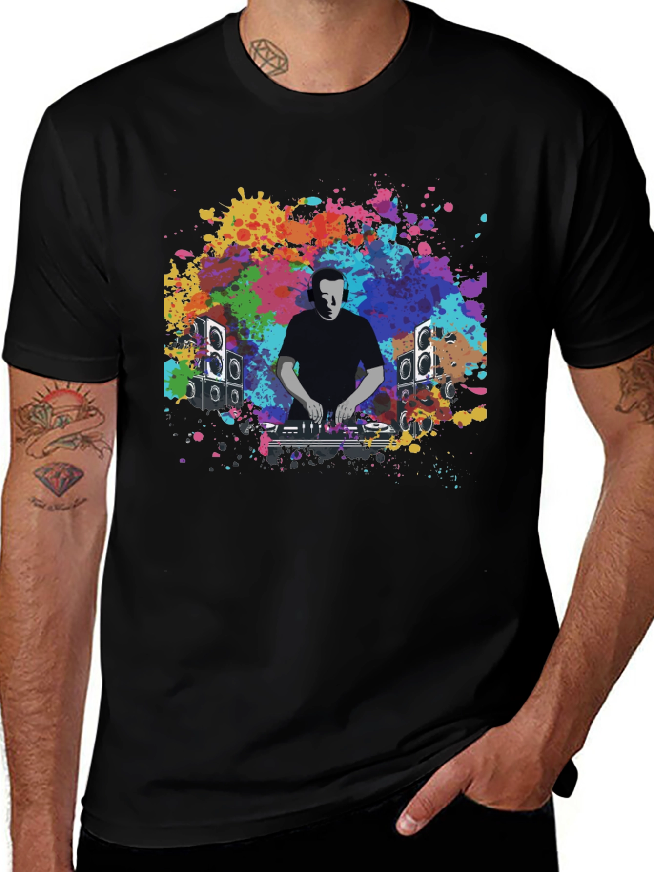 DJ Splatter T-Shirt - Music Lover Graphic Tee