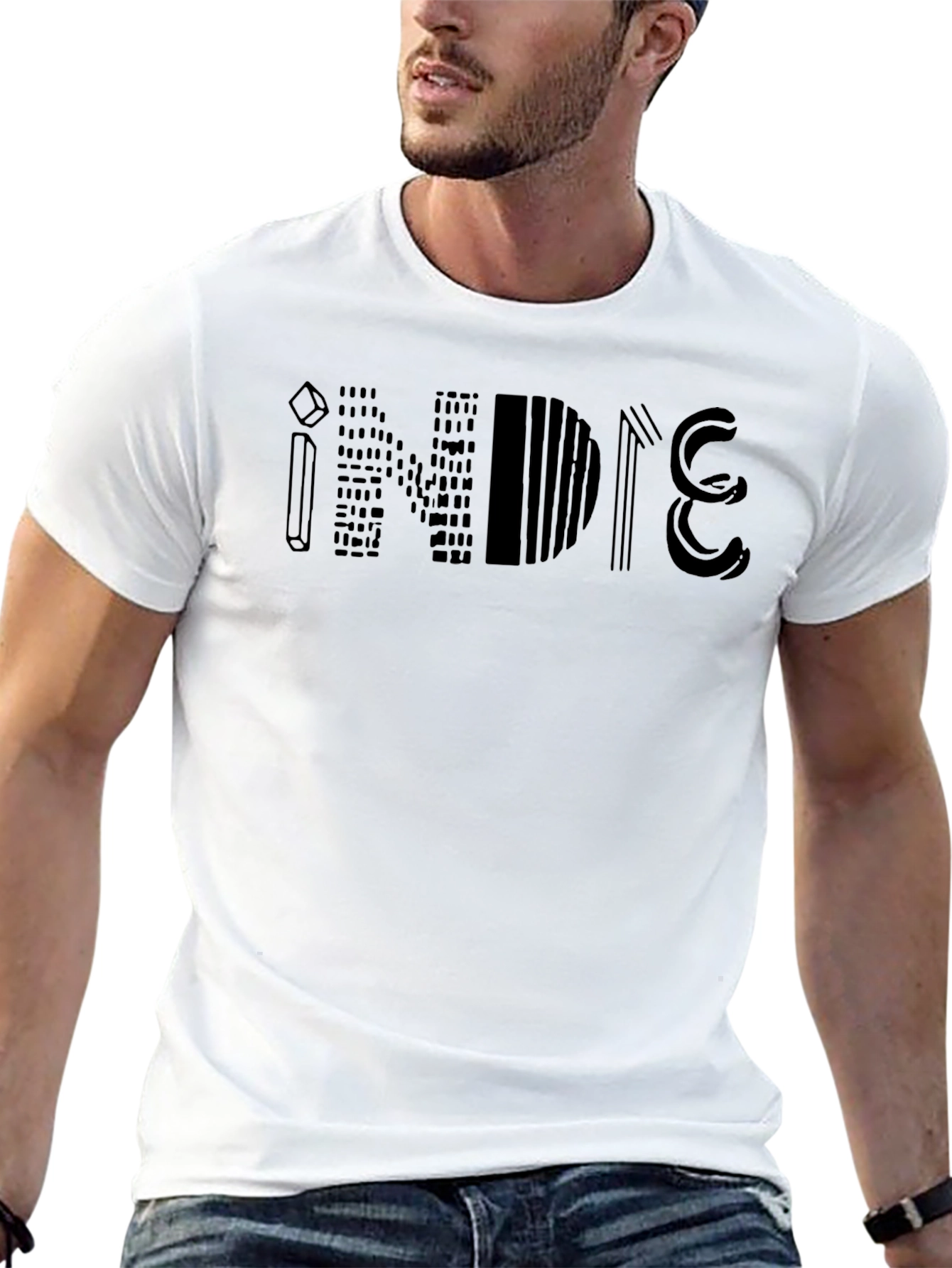 Indie Black Graphic Tee - Stylish and Unique