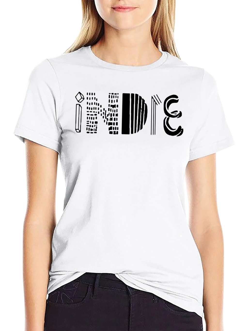 Indie Black Graphic Tee - Stylish and Unique