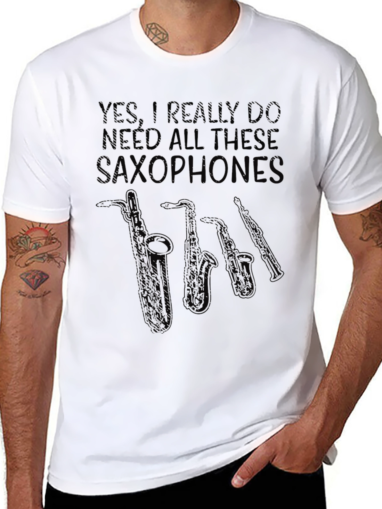 Saxophone Lover Graphic Tee - Musician T-Shirt