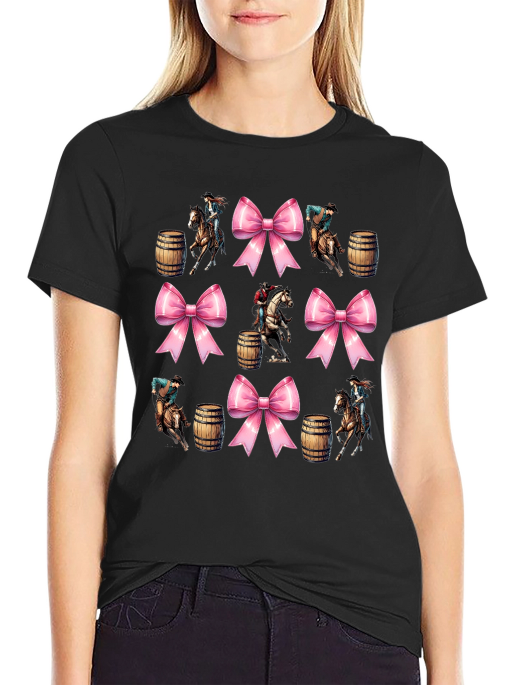 Western Rodeo Bow Pattern T-Shirt