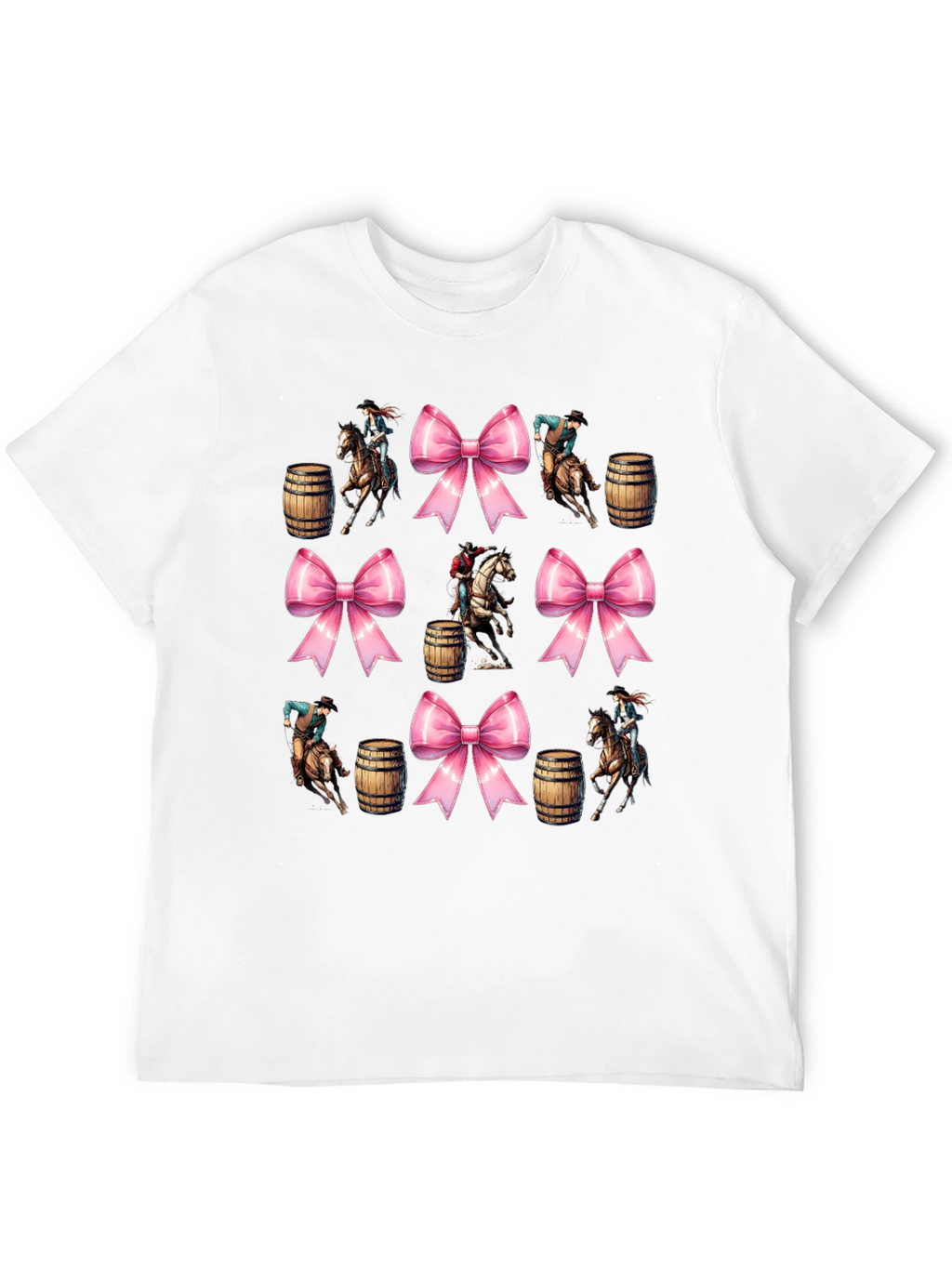 Western Rodeo Bow Pattern T-Shirt
