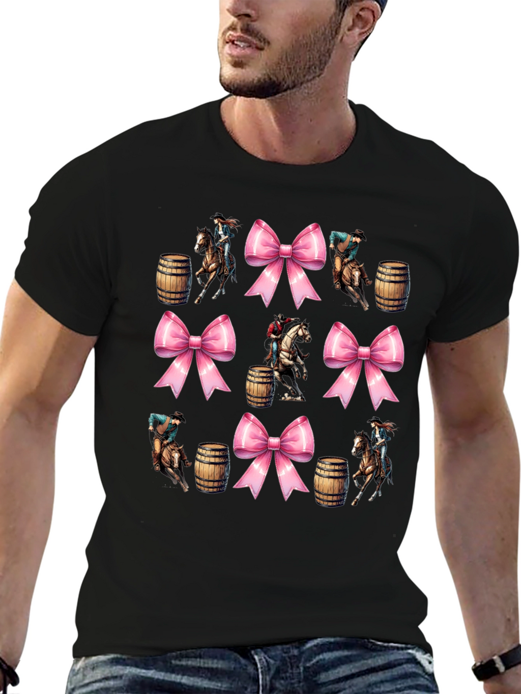 Western Rodeo Bow Pattern T-Shirt