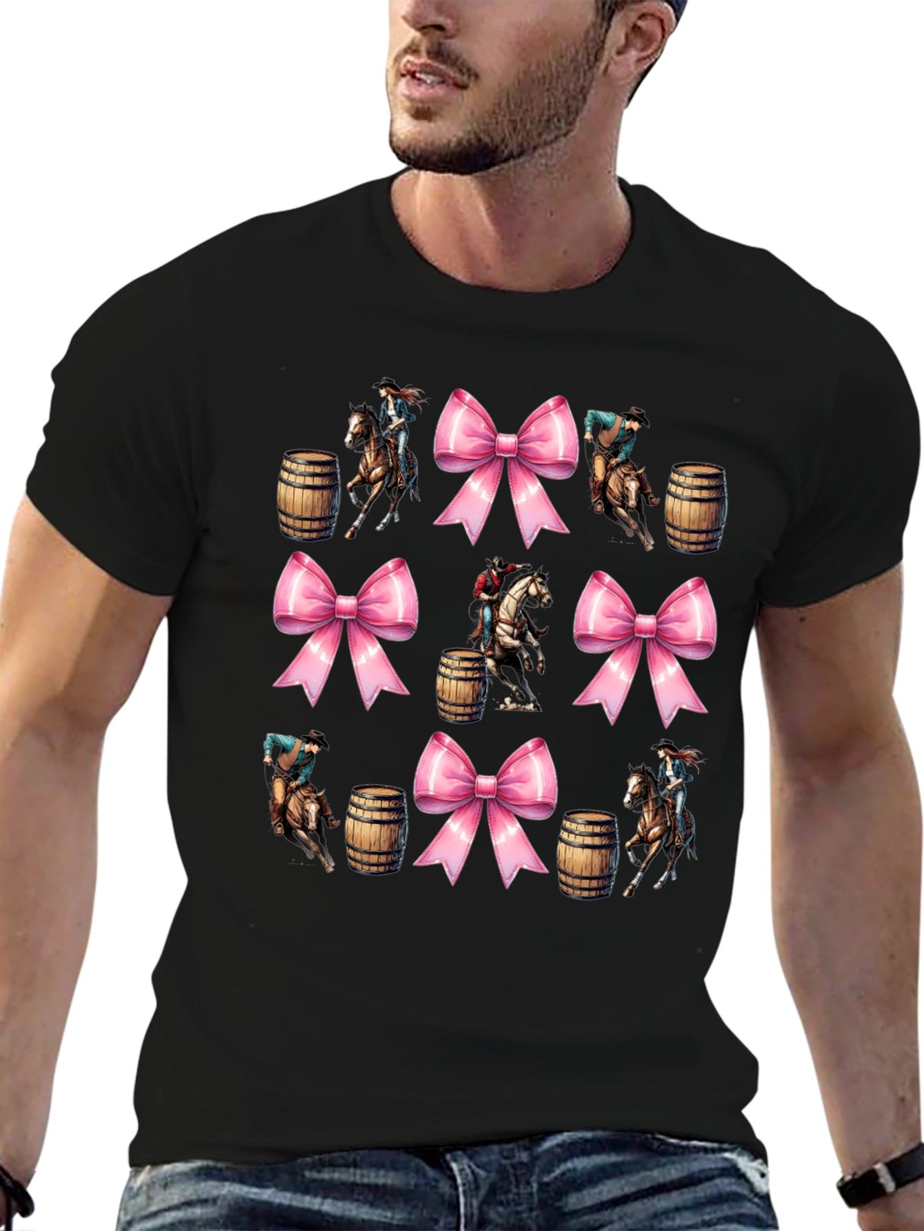 Western Rodeo Bow Pattern T-Shirt