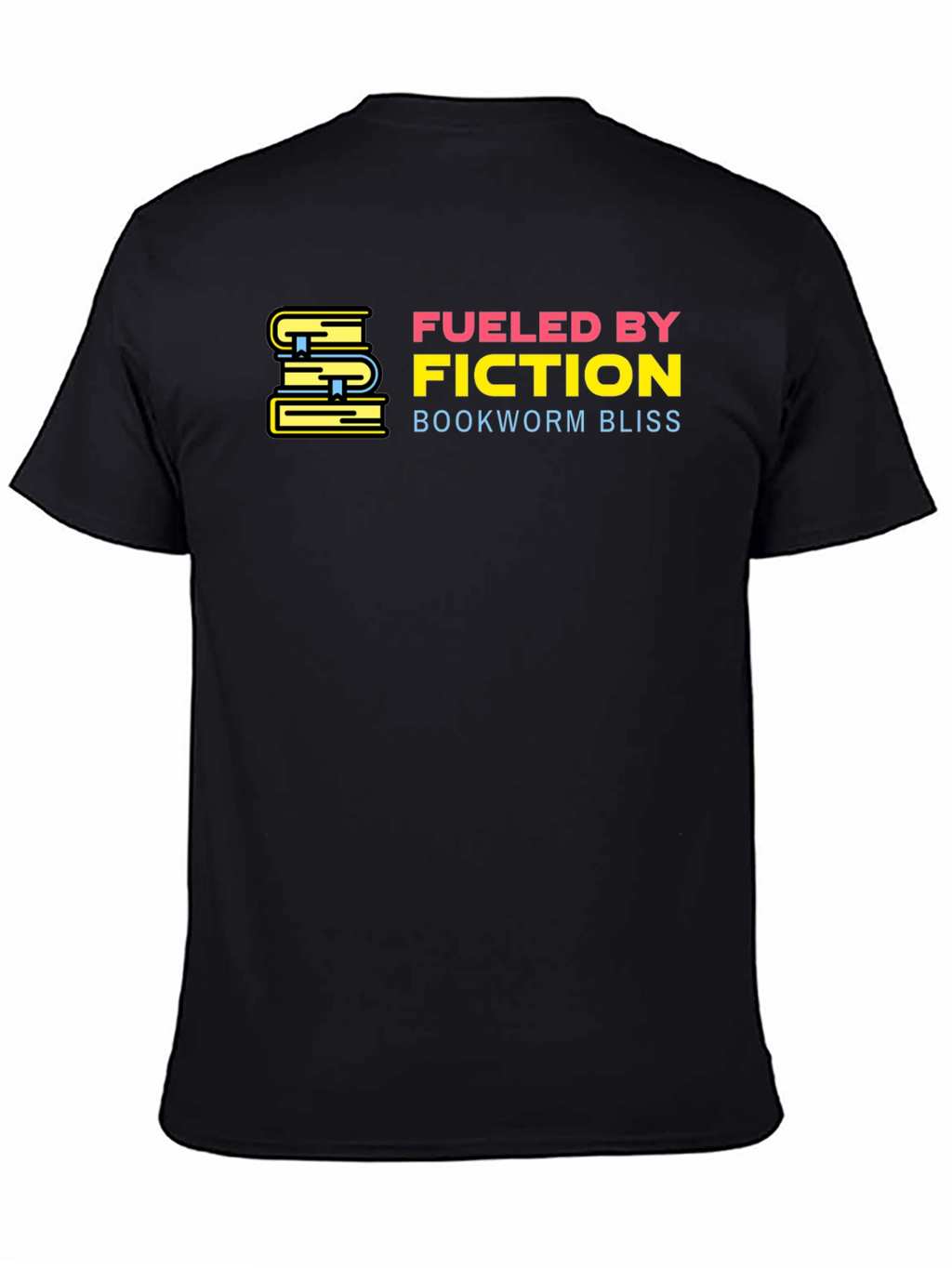 Fueled By Fiction Bookworm Bliss Black T-Shirt