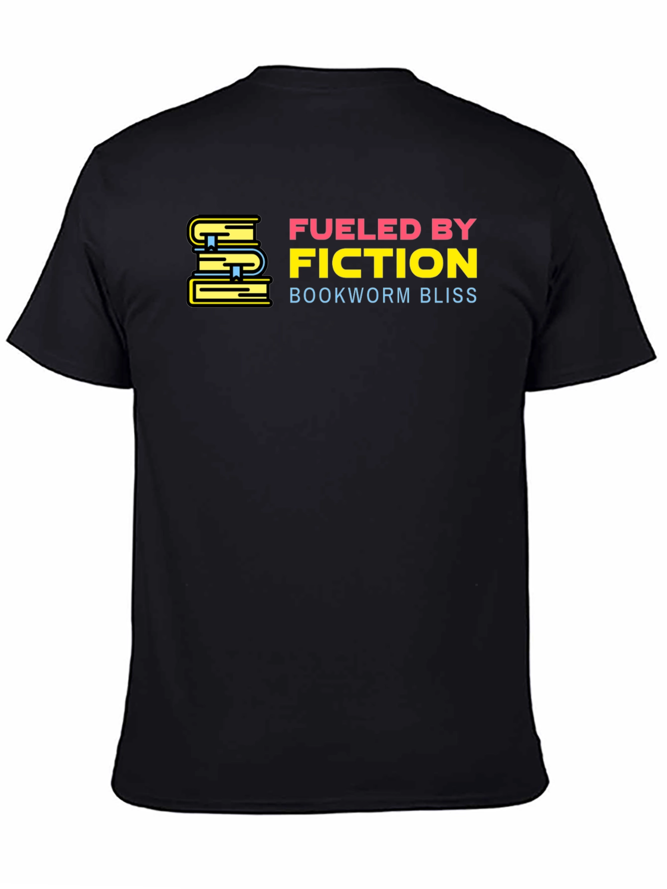 Fueled By Fiction Bookworm Bliss Black T-Shirt