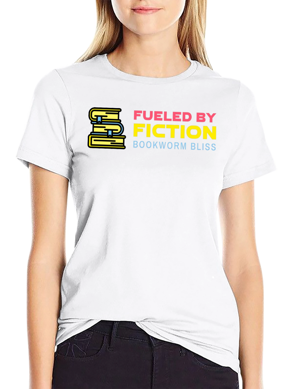 Fueled By Fiction Bookworm Bliss Black T-Shirt