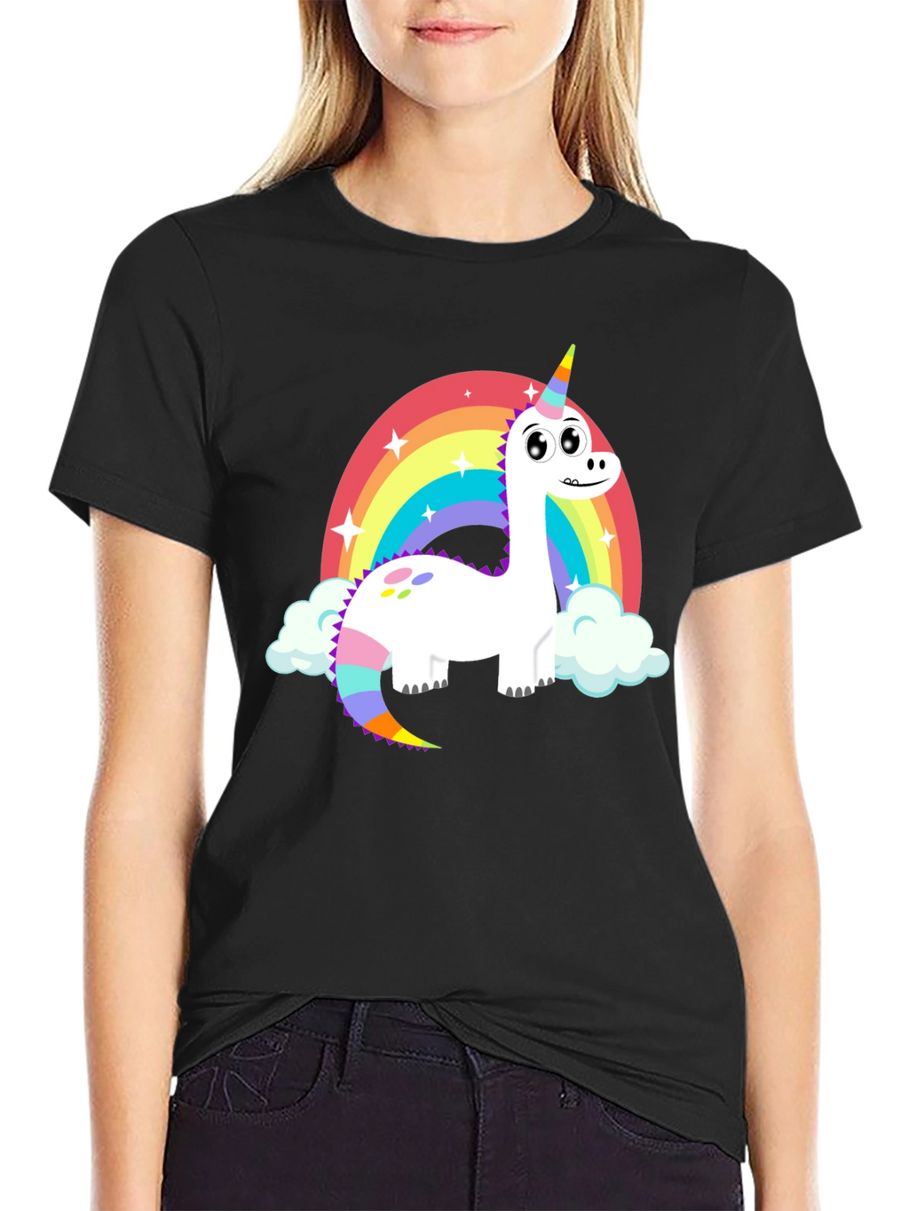 Rainbow Dinosaur Unicorn T-Shirt