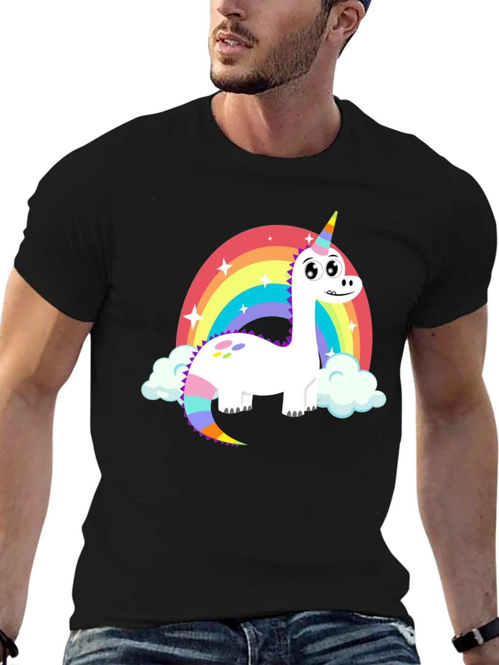 Rainbow Dinosaur Unicorn T-Shirt