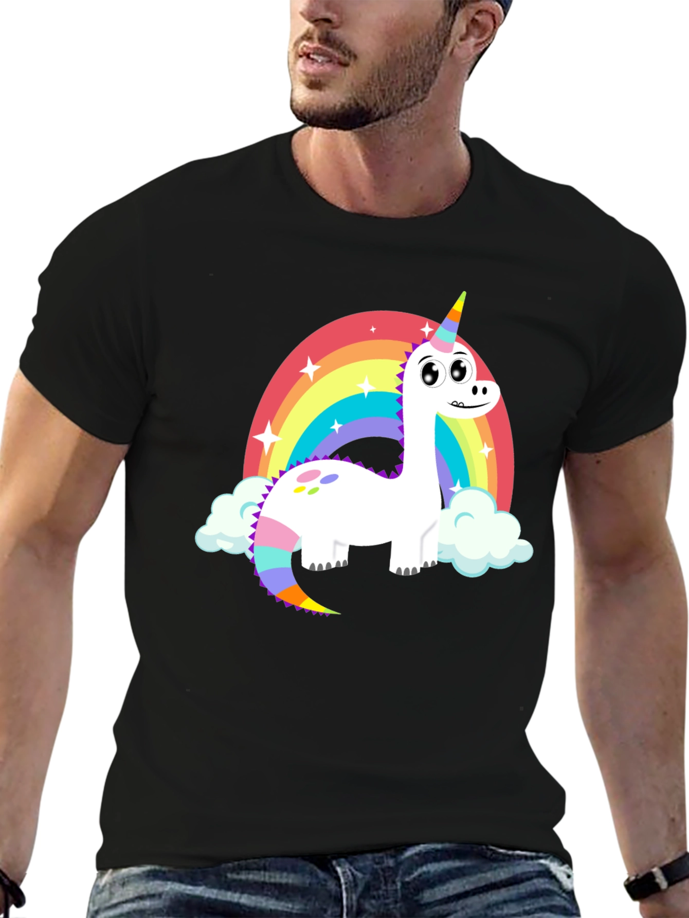 Rainbow Dinosaur Unicorn T-Shirt