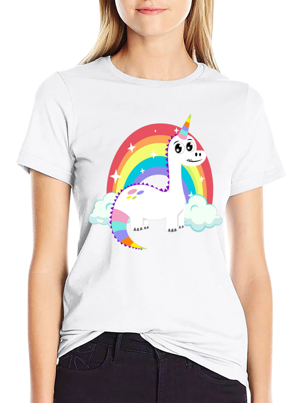 Rainbow Dinosaur Unicorn T-Shirt
