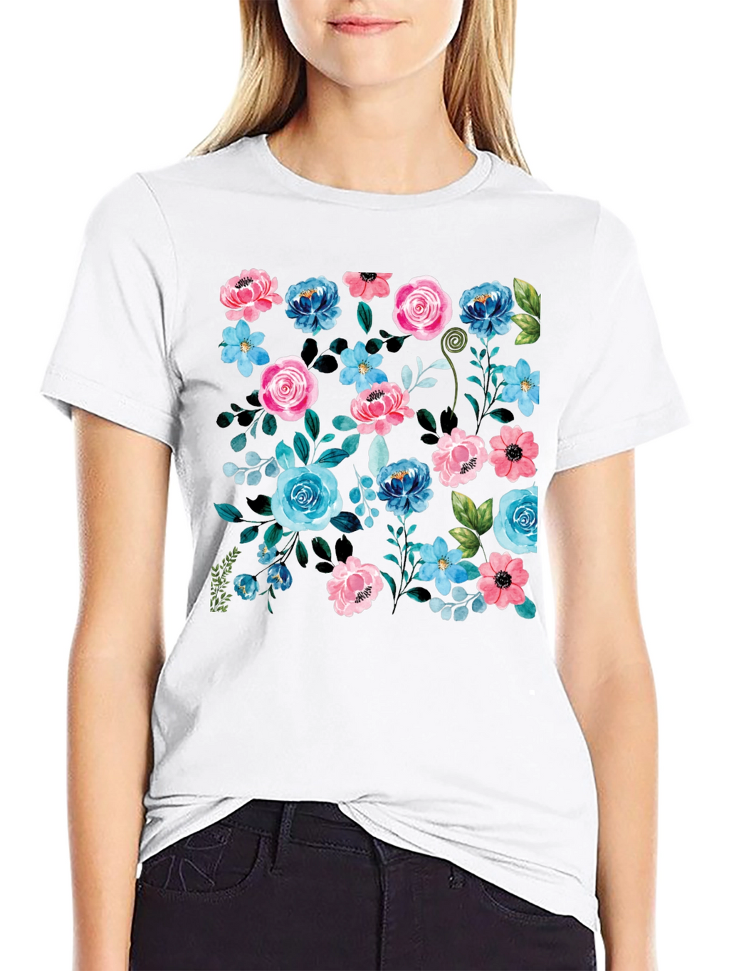 Floral Print T-Shirt - Stylish and Comfortable