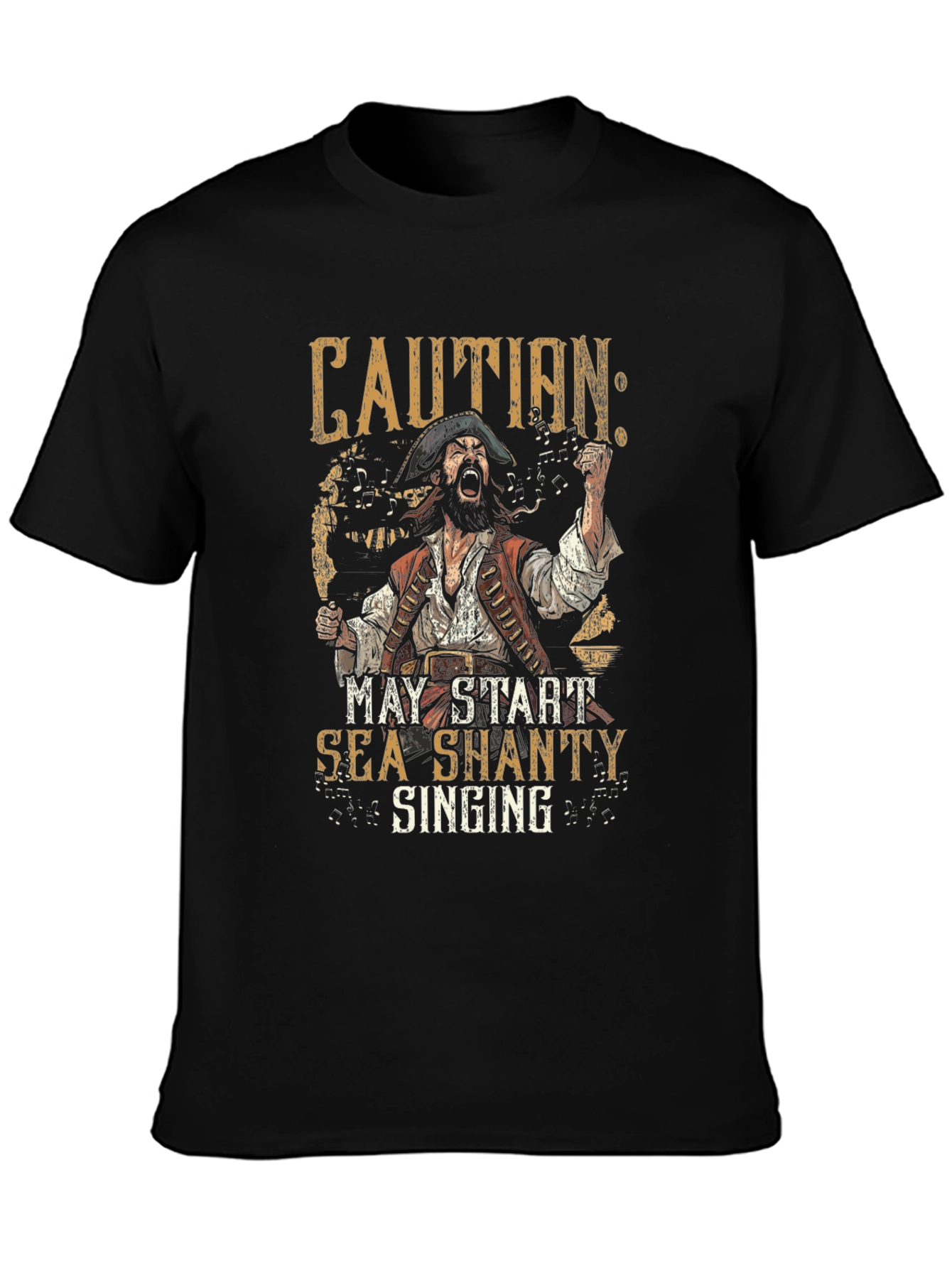 Caution: Sea Shanty Singing Pirate T-Shirt