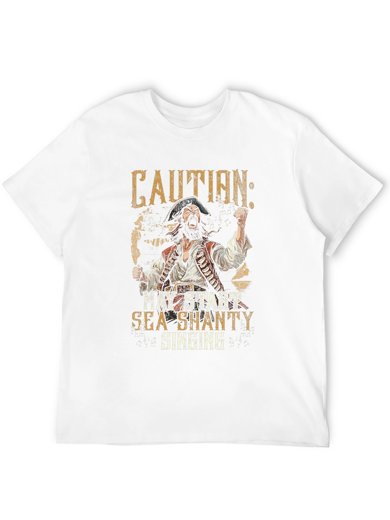 Caution: Sea Shanty Singing Pirate T-Shirt