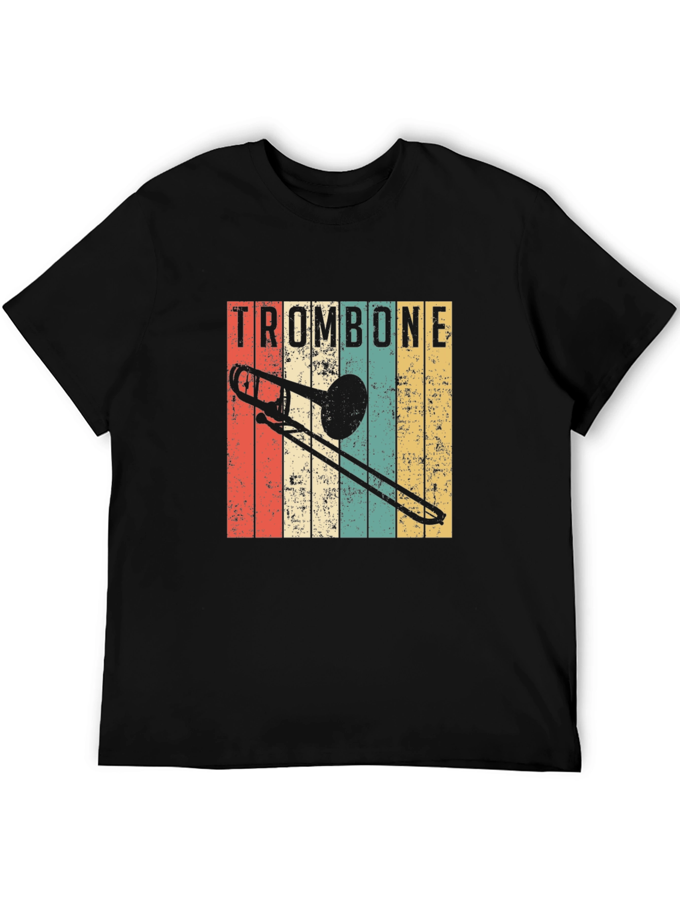 Retro Trombone T-Shirt - Vintage Music Lover Tee