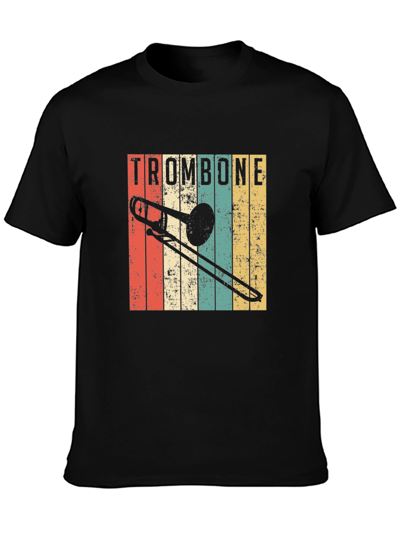 Retro Trombone T-Shirt - Vintage Music Lover Tee