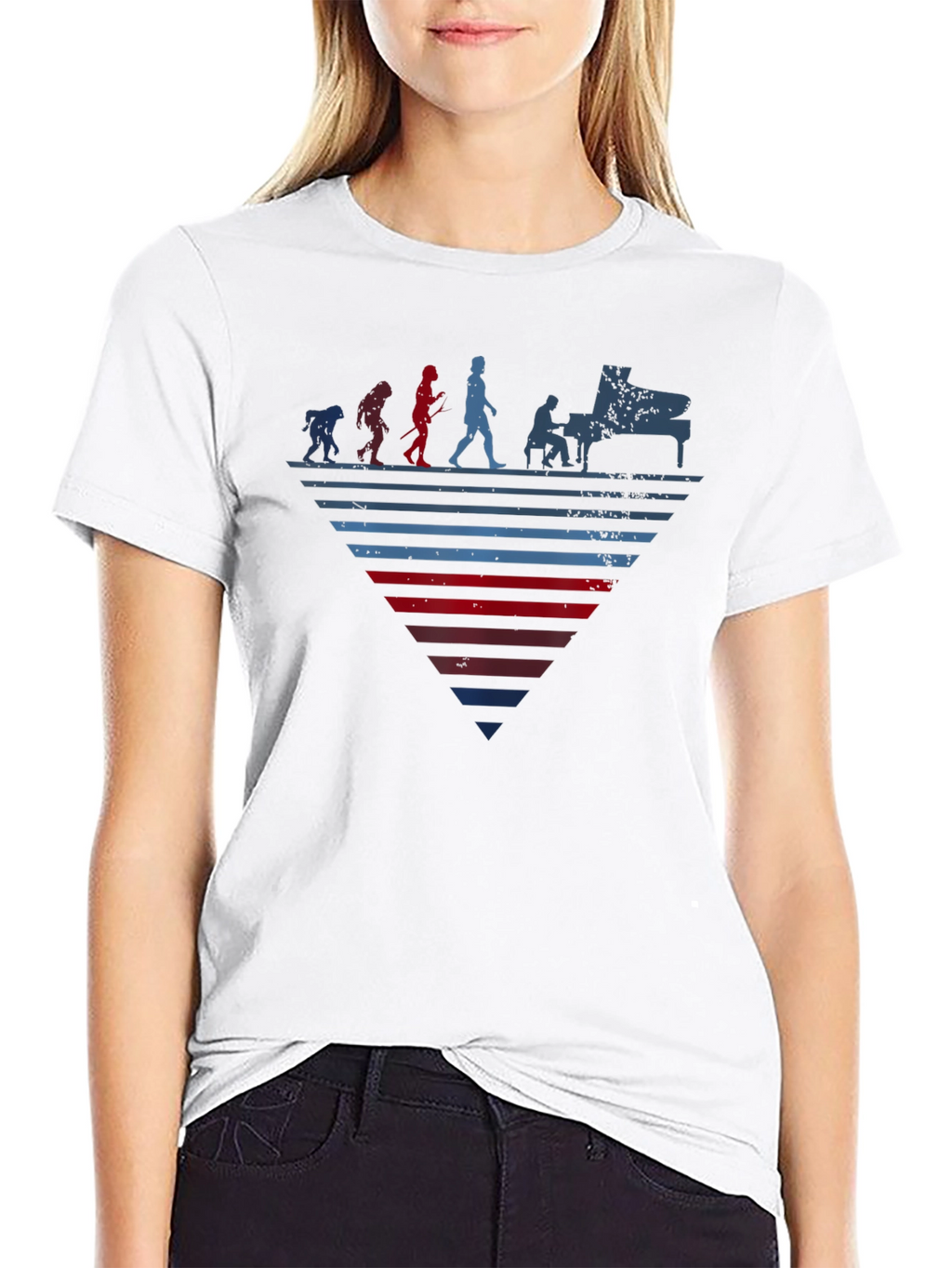 Piano Evolution Graphic Tee - Musician T-Shirt
