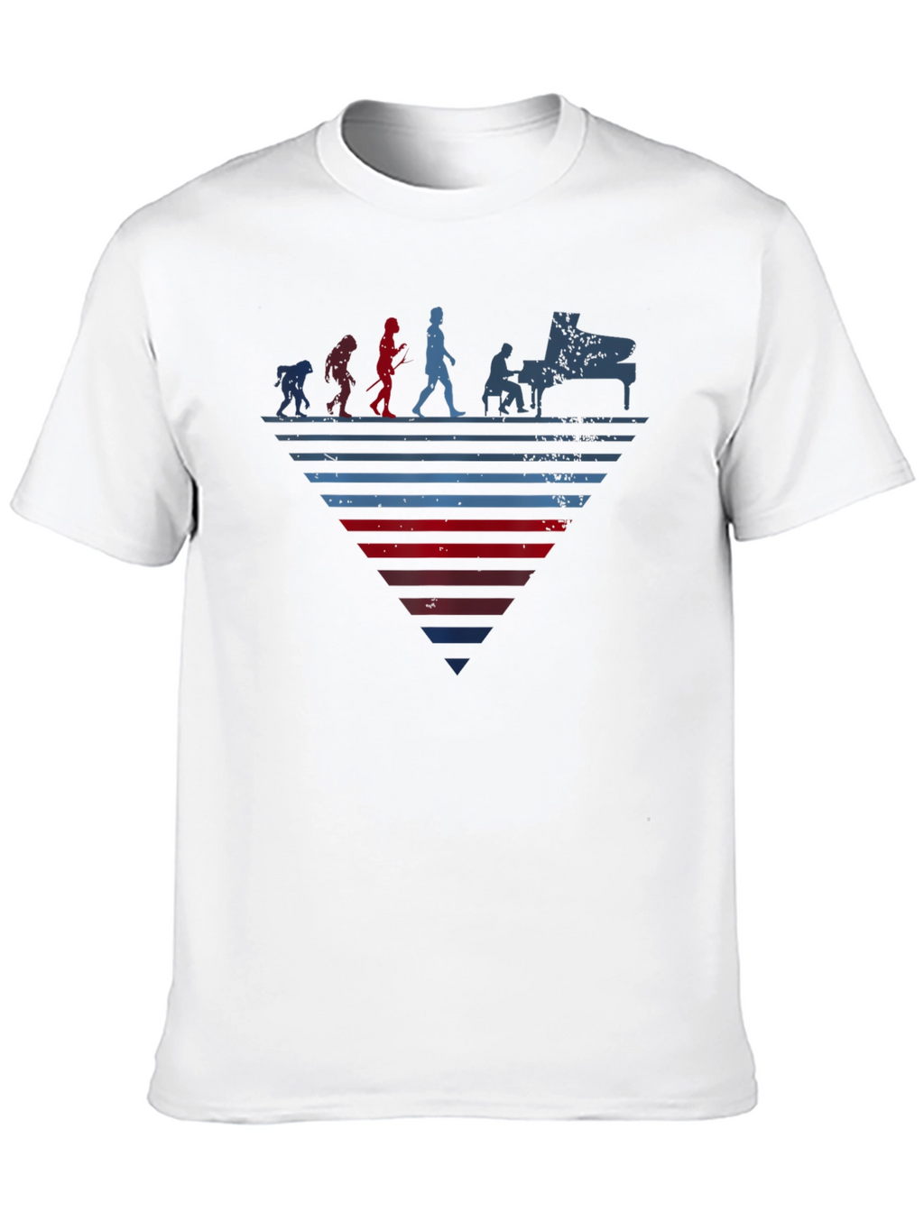 Piano Evolution Graphic Tee - Musician T-Shirt