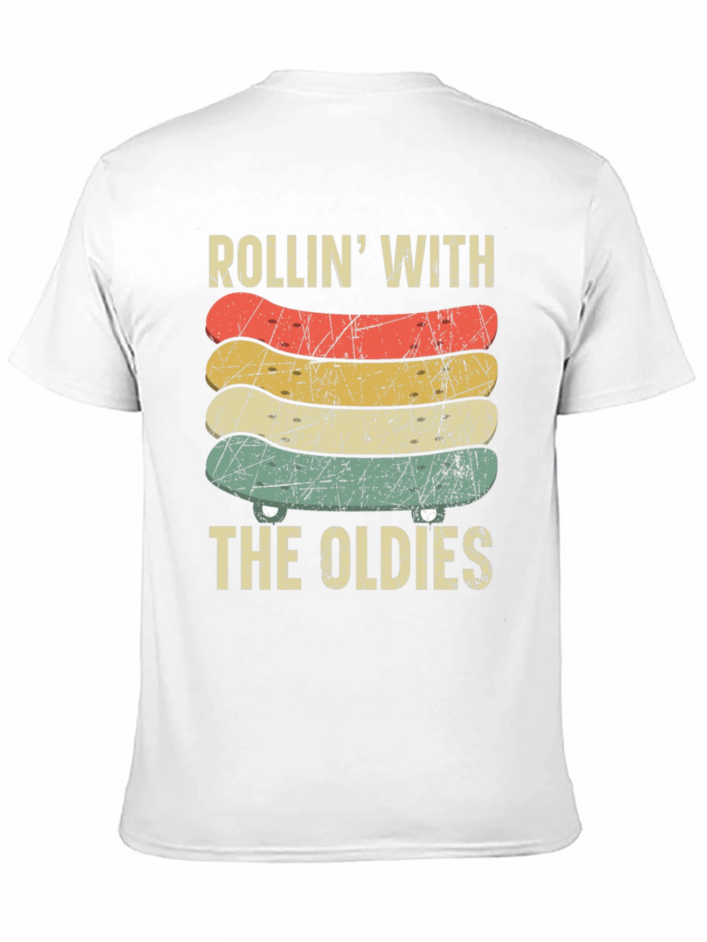 Rollin With The Oldies Skateboard Graphic Tee