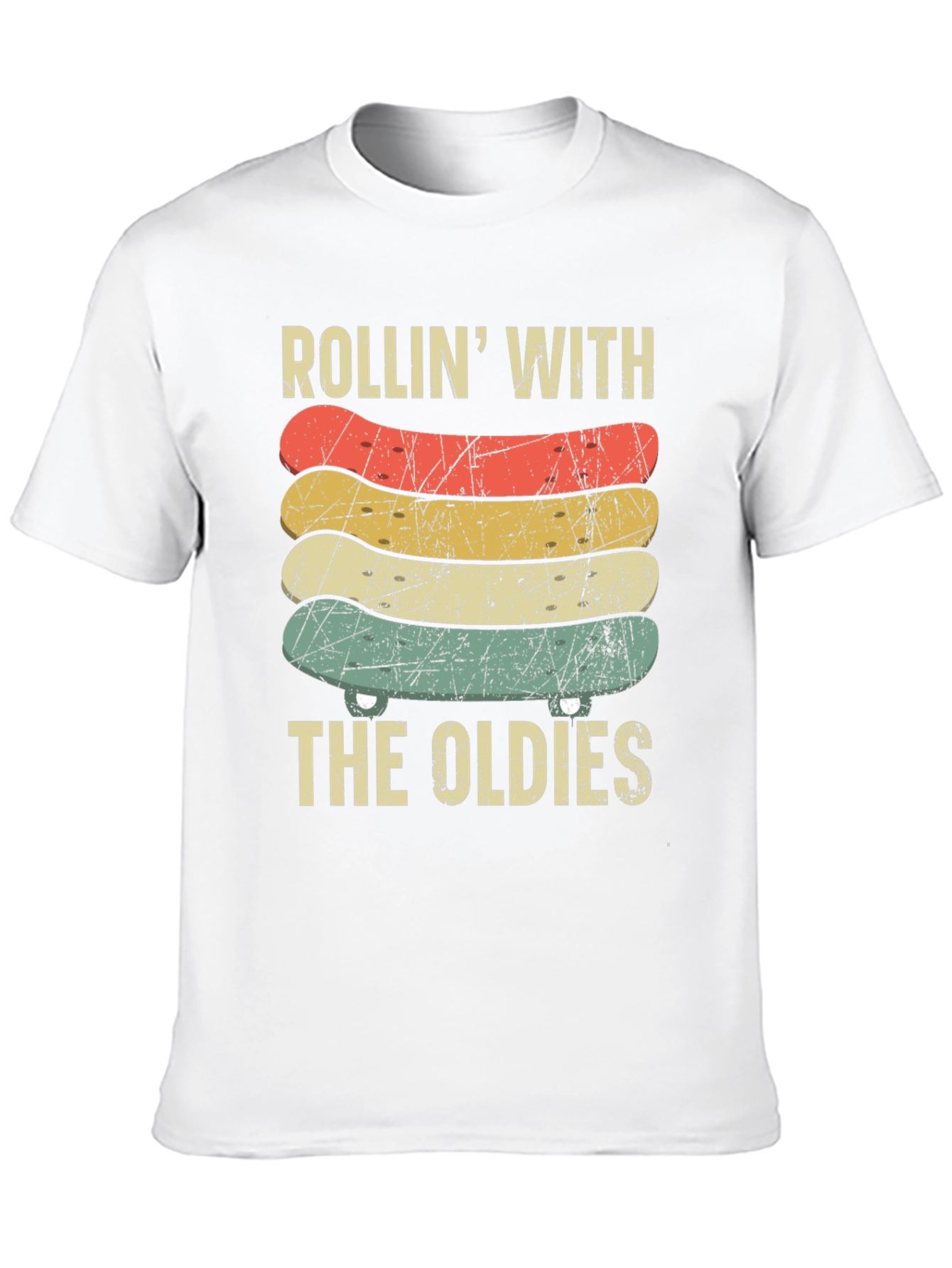 Rollin With The Oldies Skateboard Graphic Tee