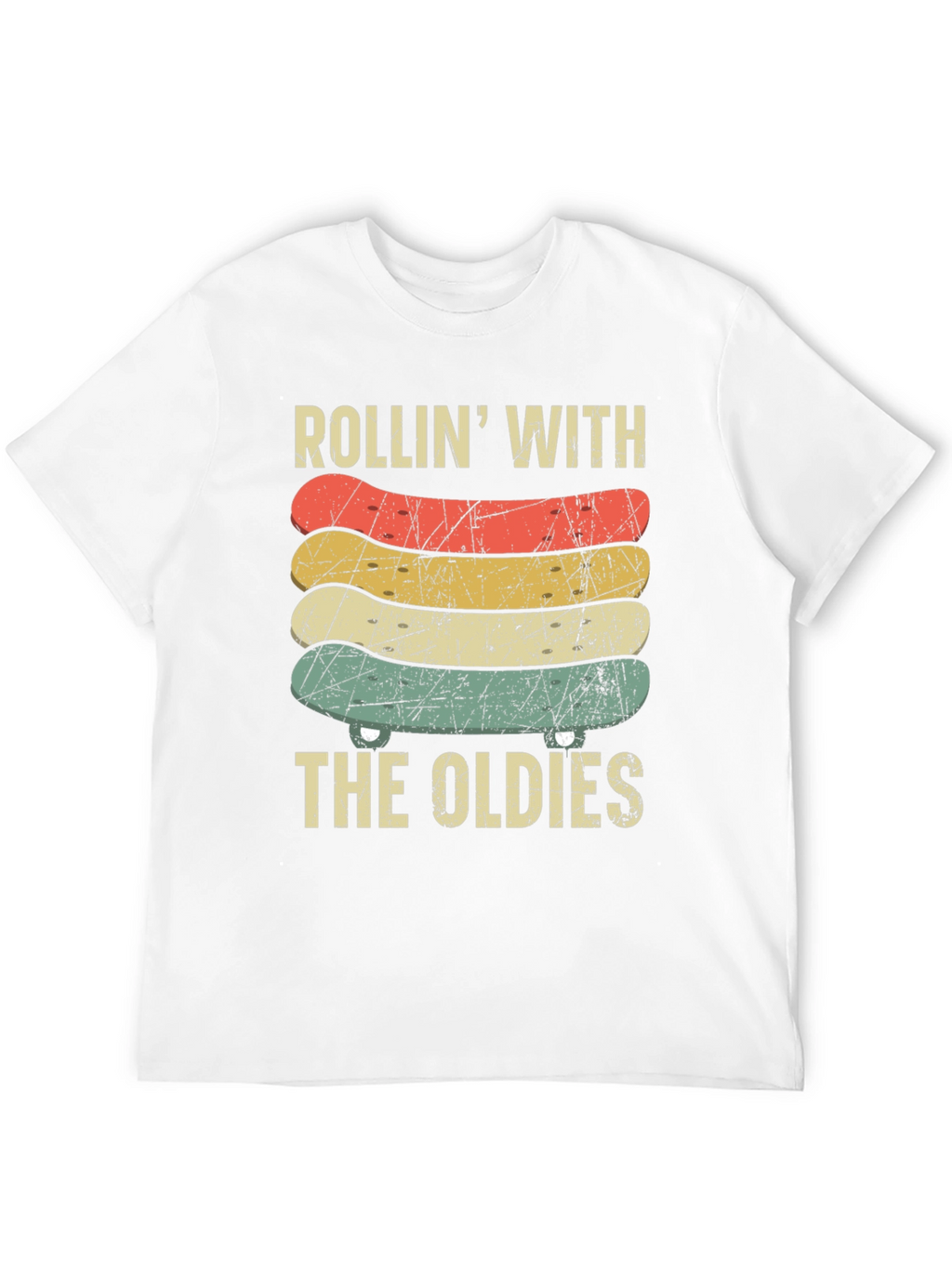 Rollin With The Oldies Skateboard Graphic Tee