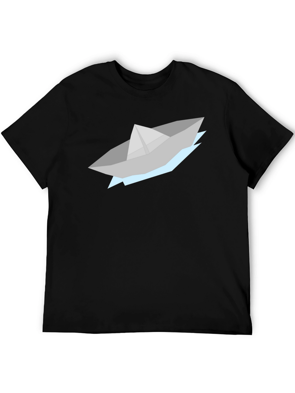 Origami Boat Graphic Tee - Black