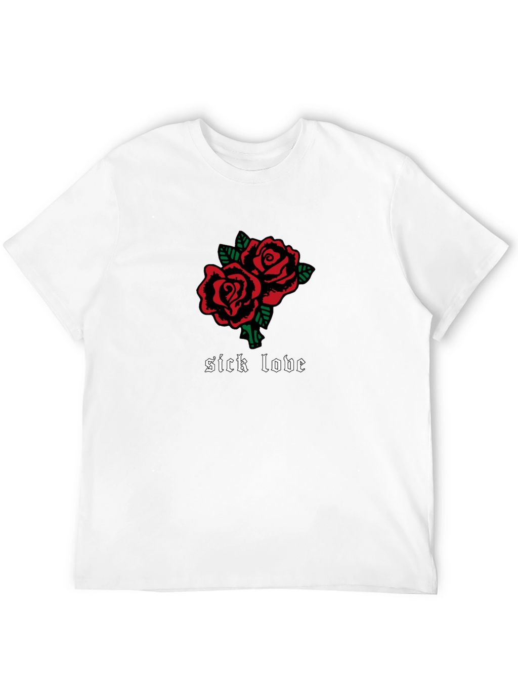Sick Love Roses Graphic Tee - Gothic Inspired