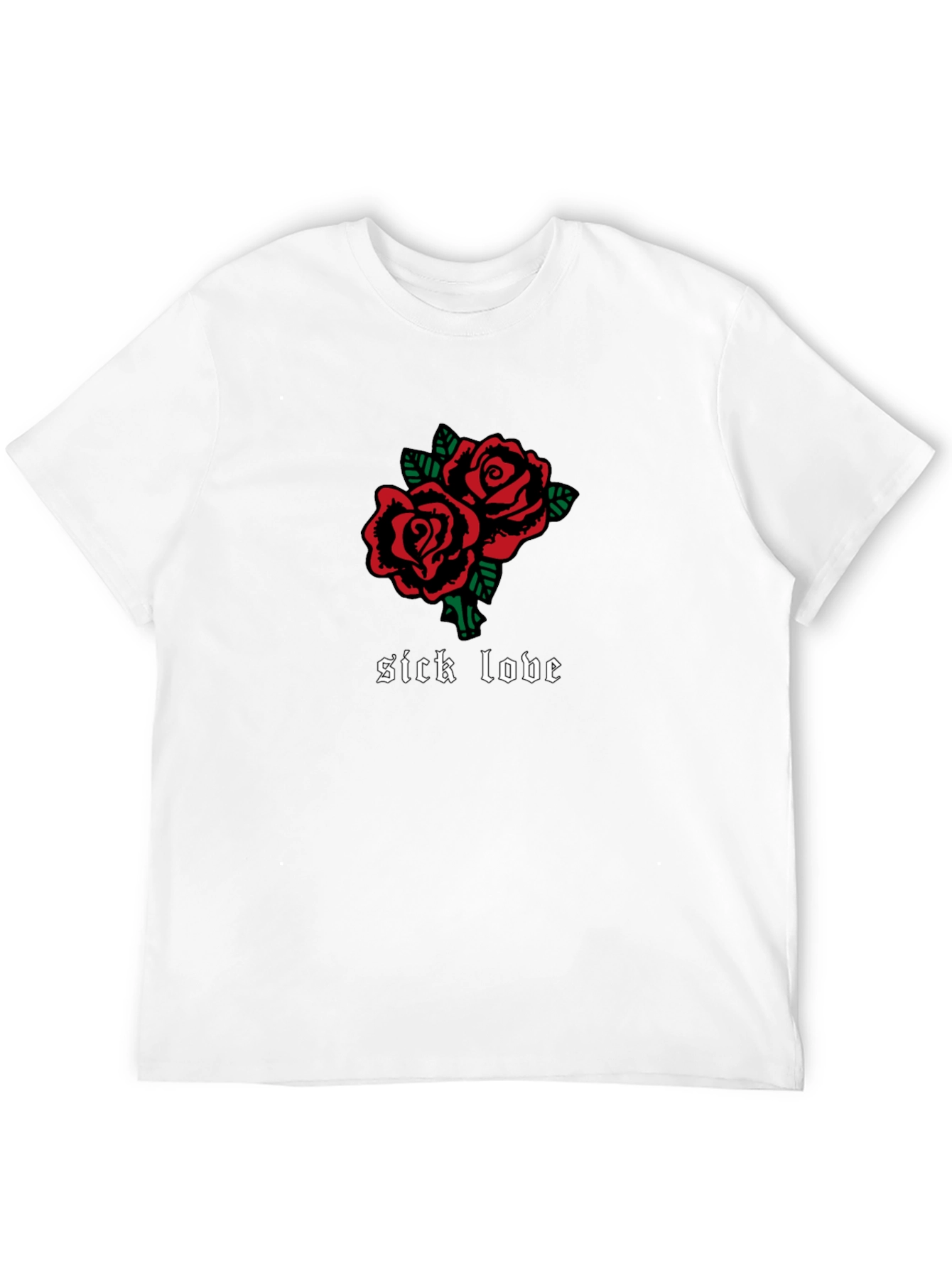 Sick Love Roses Graphic Tee - Gothic Inspired