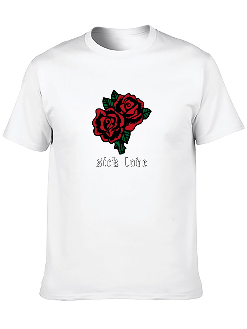 Sick Love Roses Graphic Tee - Gothic Inspired
