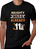 Naughty Wild & Already 11 Kids Birthday T-Shirt