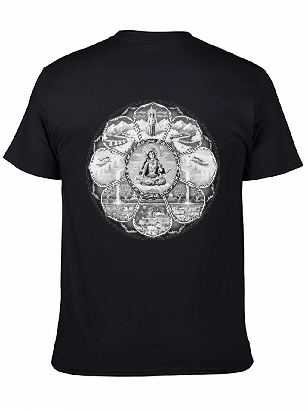 Mandala Graphic Tee - Mens Black T-Shirt