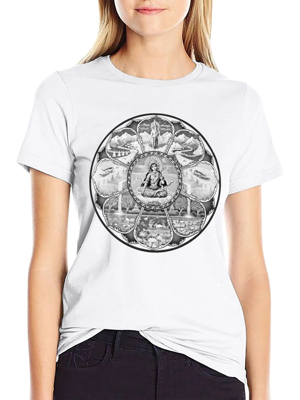 Mandala Graphic Tee - Mens Black T-Shirt