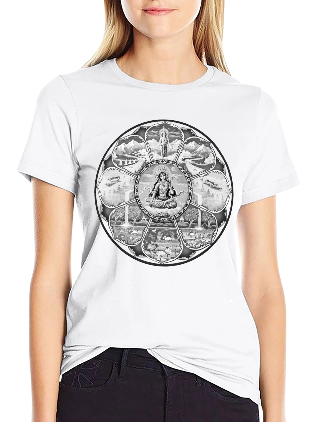 Mandala Graphic Tee - Mens Black T-Shirt