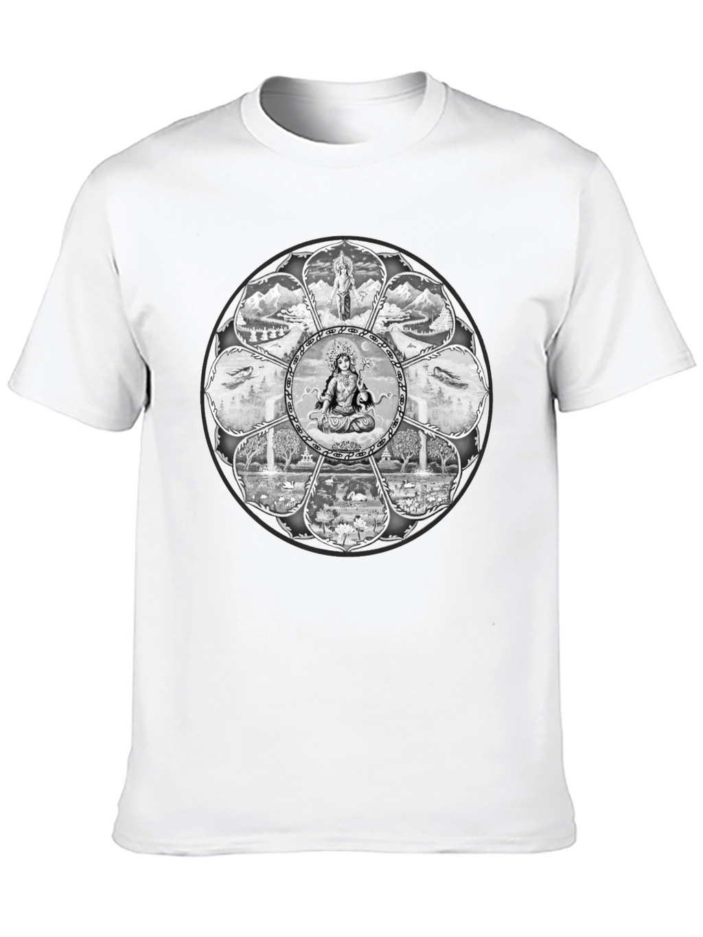 Mandala Graphic Tee - Mens Black T-Shirt