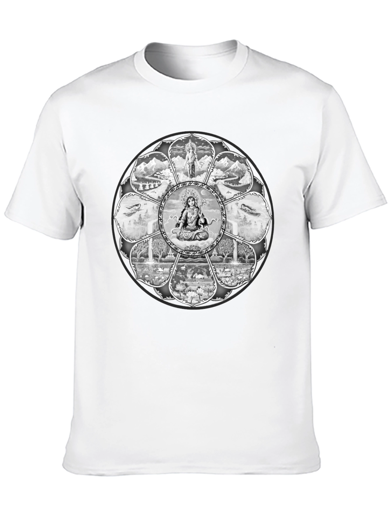 Mandala Graphic Tee - Mens Black T-Shirt