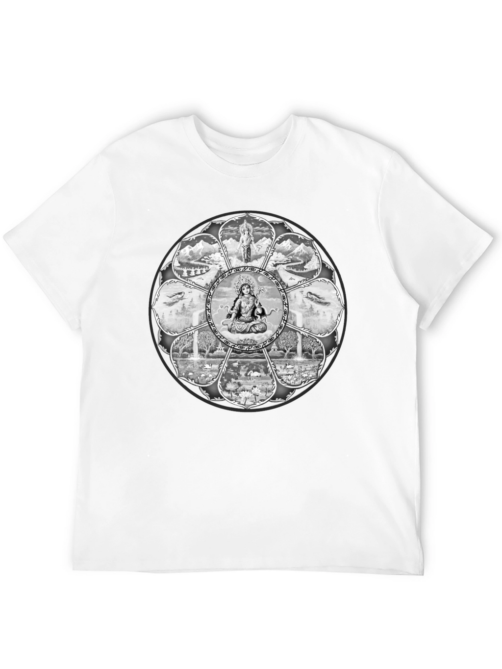 Mandala Graphic Tee - Mens Black T-Shirt