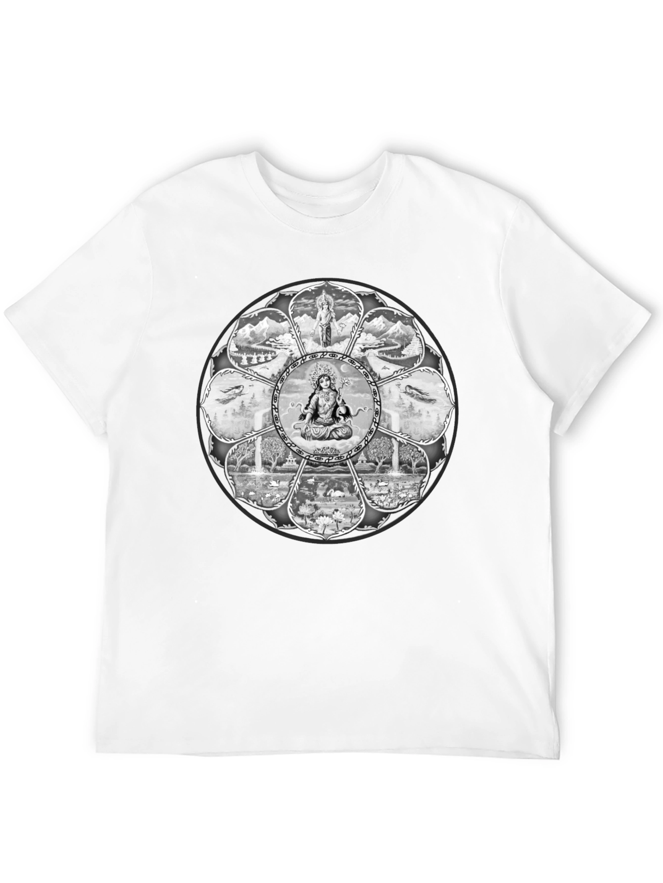 Mandala Graphic Tee - Mens Black T-Shirt