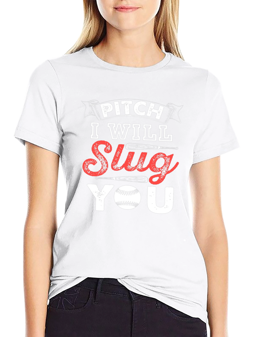 Pitch I Will Slug You Baseball T-Shirt