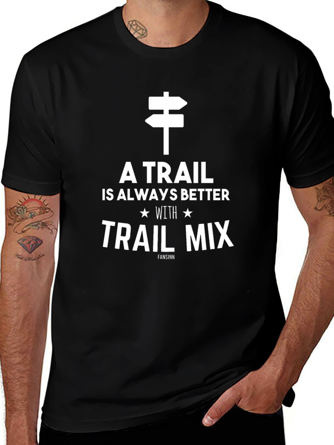 A Trail is Always Better with Trail Mix Black T-Shirt