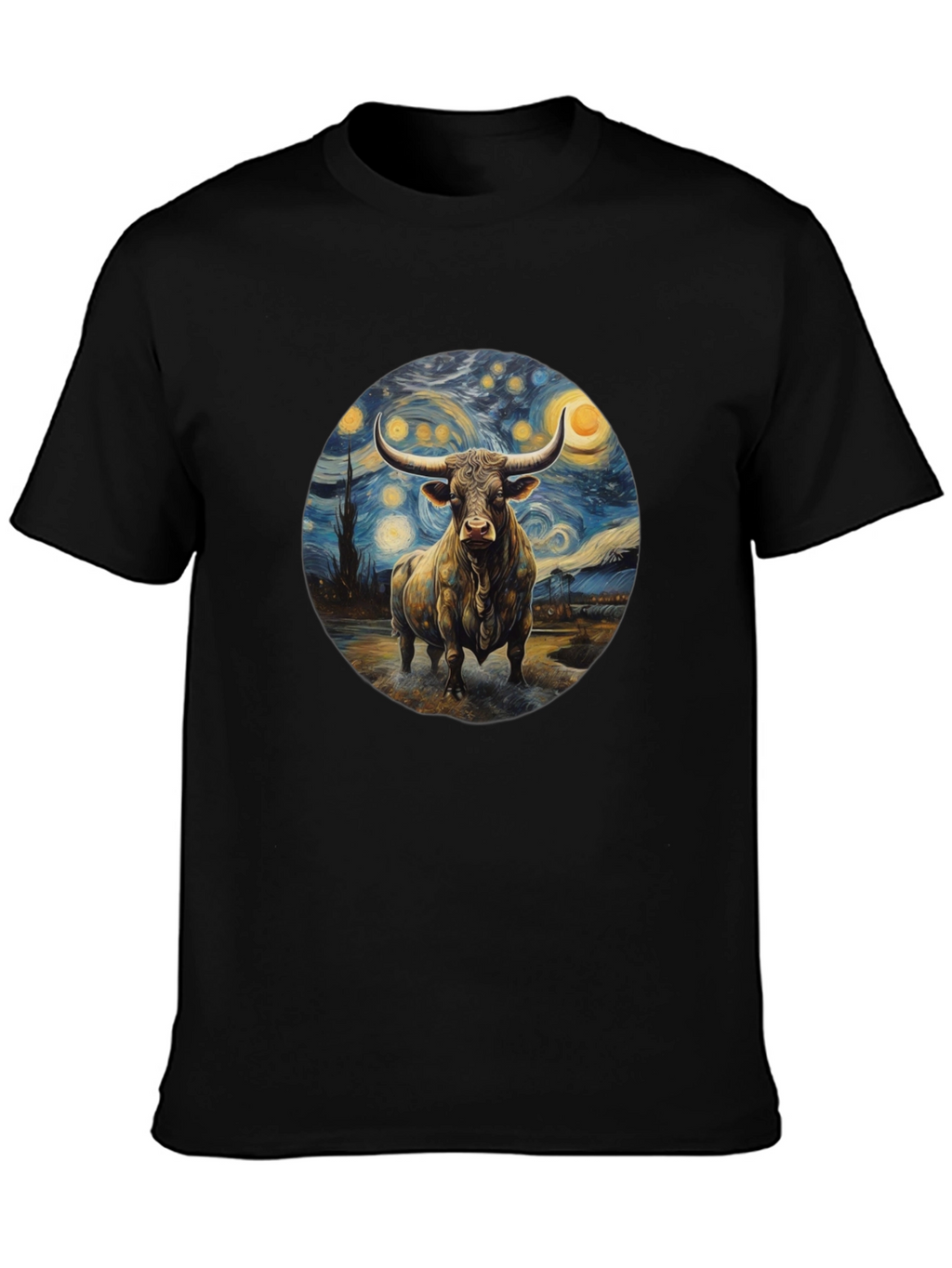 Starry Bull Black T-Shirt
