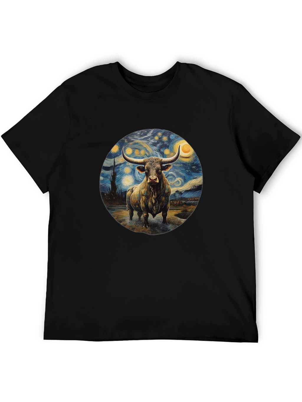 Starry Bull Black T-Shirt