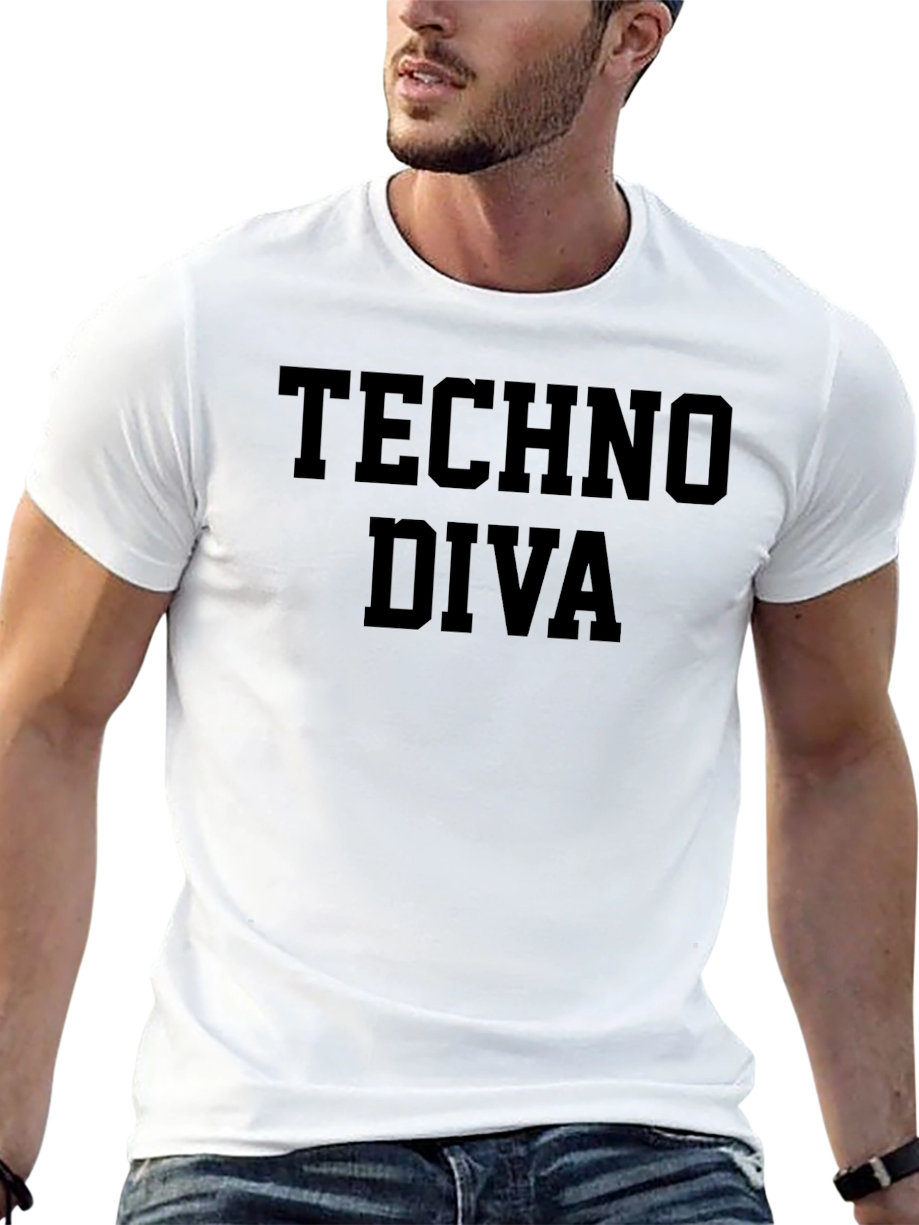 Techno Diva Black Graphic T-Shirt