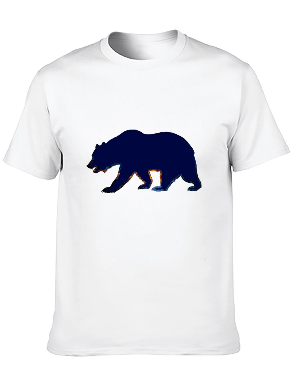 Bear Silhouette Graphic Tee - Black